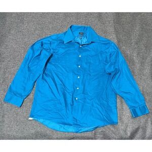 Arrow Classic Fit Men's 17 34/35 Blue Long Sleeve Shirt